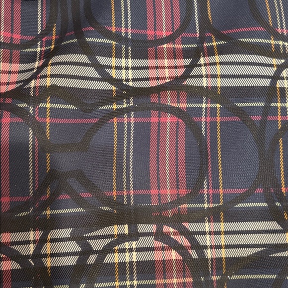 Coach Poppy Navy Tartan Carryall Satchel (With some wear on handles) - Picture 16 of 16